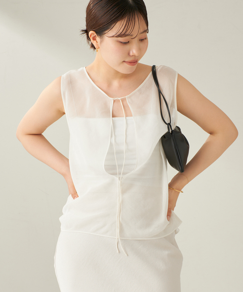 セール】COTTON SILK SHEER N/S ブラウス（シャツ/ブラウス
