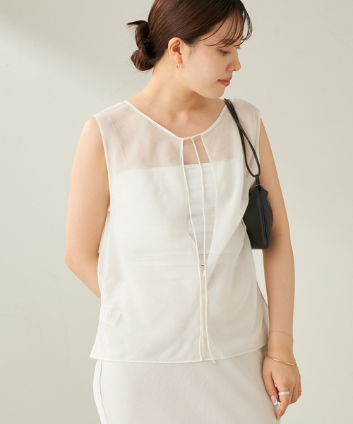 プラージュ Plage 2023AW SILK NYLON SHEER ブラウス プラージュ Plage 2023AW SILK NYLON SHEER ブラウス plage