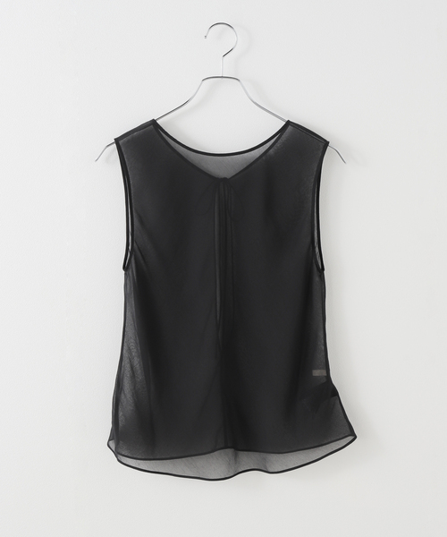 Plage Silk Mix Taffeta N/S ブラウス セール】COTTON SILK SHEER N/S ブラウス（シャツ/ブラウス
