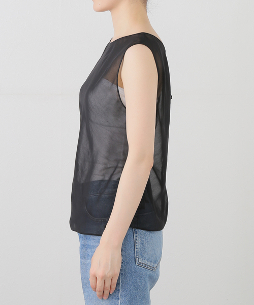 Plage2023 SILK NYLON SHEER ブラウス セール】COTTON SILK SHEER N/S ブラウス（シャツ/ブラウス