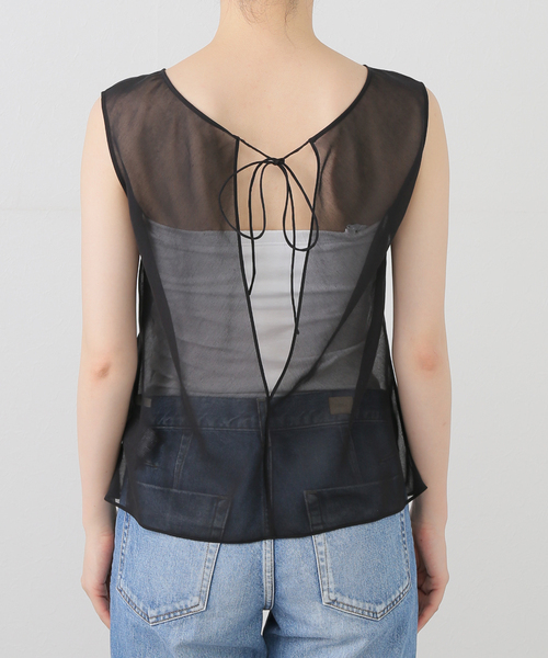 プラージュ Plage 2023AW SILK NYLON SHEER ブラウス セール】COTTON SILK SHEER N/S ブラウス（シャツ/ブラウス