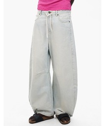 セール】サイドベルト ワイドフレアデニムパンツ NZK6069【MASONPRINCE