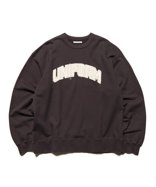 uniform experiment(ユニフォームエクスペリメント)の「CUT-OUT LOGO SWEATSHIRT(スウェット・メンズ・ブラック/ブラウン/ライトブルー・1/4/2/3)」の3枚目の写真