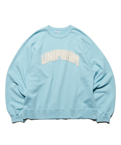 uniform experiment(ユニフォームエクスペリメント)の「CUT-OUT LOGO SWEATSHIRT(スウェット・メンズ・ブラック/ブラウン/ライトブルー・1/4/2/3)」の1枚目の写真