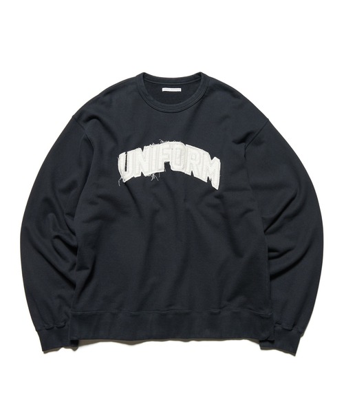 uniform experiment(ユニフォームエクスペリメント)の「CUT-OUT LOGO SWEATSHIRT(スウェット・メンズ・ブラック/ブラウン/ライトブルー・1/4/2/3)」の2枚目の写真