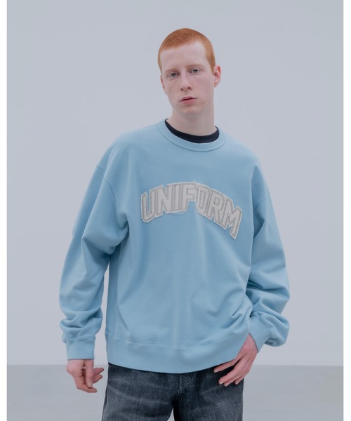 uniform experiment(ユニフォームエクスペリメント)の「CUT-OUT LOGO SWEATSHIRT(スウェット・メンズ・ブラック/ブラウン/ライトブルー・1/4/2/3)」の9枚目の写真
