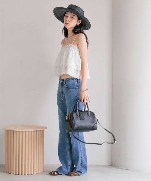 LOWRYS FARM（ローリーズファーム）の「レースジャガードビスチェ　498421（キャミソール・レディース・ブラック/アイボリー/オフホワイト・FREE）」の19枚目の写真