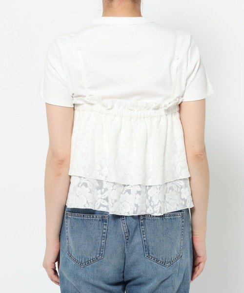 LOWRYS FARM（ローリーズファーム）の「レースジャガードビスチェ　498421（キャミソール・レディース・ブラック/アイボリー/オフホワイト・FREE）」の14枚目の写真