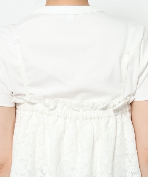 LOWRYS FARM（ローリーズファーム）の「レースジャガードビスチェ　498421（キャミソール・レディース・ブラック/アイボリー/オフホワイト・FREE）」の12枚目の写真