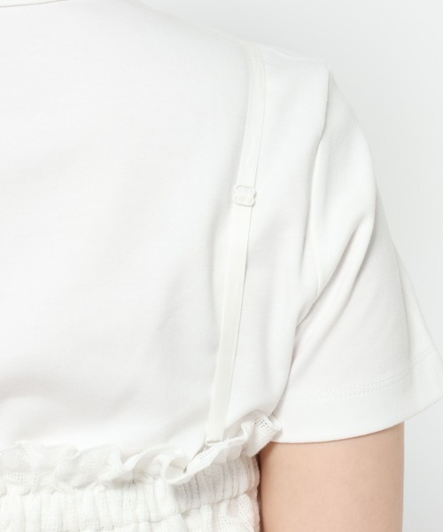 LOWRYS FARM（ローリーズファーム）の「レースジャガードビスチェ　498421（キャミソール・レディース・ブラック/アイボリー/オフホワイト・FREE）」の11枚目の写真