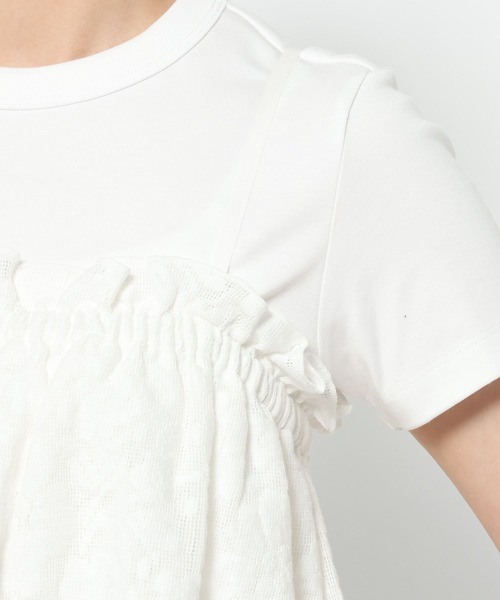 LOWRYS FARM（ローリーズファーム）の「レースジャガードビスチェ　498421（キャミソール・レディース・ブラック/アイボリー/オフホワイト・FREE）」の9枚目の写真