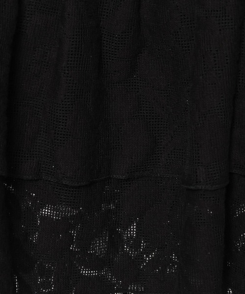 LOWRYS FARM（ローリーズファーム）の「レースジャガードビスチェ　498421（キャミソール・レディース・ブラック/アイボリー/オフホワイト・FREE）」の4枚目の写真