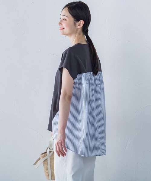 セール】Hari-Puruジャージ2WAYカットソー≪洗濯機で洗える≫（T