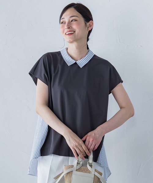 LAUTREAMONT / ロートレアモン Hari-Puruジャージ2WAYカットソー≪洗濯機で洗える≫ Hari-Puruジャージ2WAYカットソー≪洗濯機で洗える