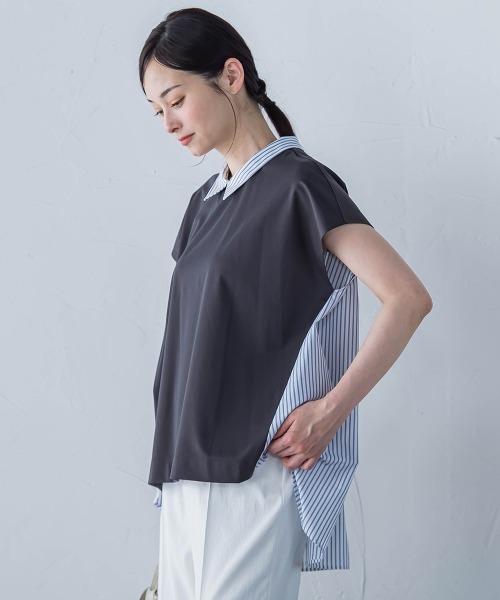 LAUTREAMONT / ロートレアモン Hari-Puruジャージ2WAYカットソー≪洗濯機で洗える≫ Hari－Puruジャージ2WAYカットソー≪洗濯機で洗える