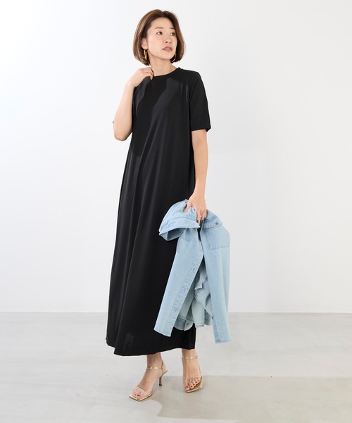 MICA&DEAL マイカアンドディール クルーネックフレアワンピース MICA&DEAL（マイカ＆ディール）の「クルーネックフレア