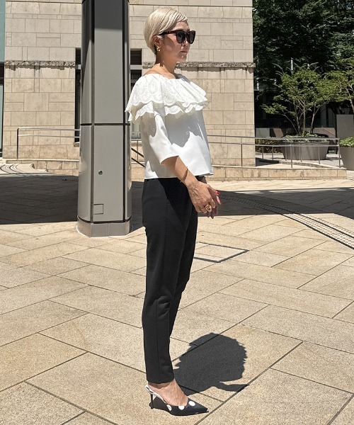 セール】フリルアシンメトリーレースブラウス（その他トップス