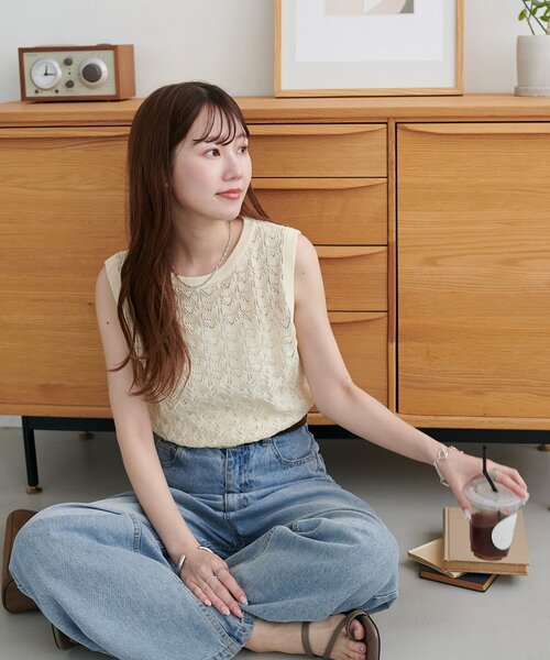 マチャットノースリーブベスト ichi ケーブルノースリーブベスト｜洋服｜オルネ ド フォイユ