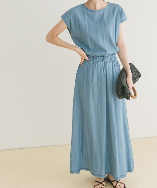 ITEMS URBANRESEARCH(アイテムズ アーバンリサーチ)の「レーヨンデニムワンピース(ワンピース・レディース・ワンウォッシュ/ブルー・FREE)」の21枚目の写真