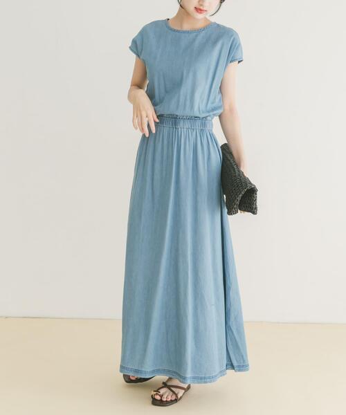 ITEMS URBANRESEARCH(アイテムズ アーバンリサーチ)の「レーヨンデニムワンピース(ワンピース・レディース・ワンウォッシュ/ブルー・FREE)」の20枚目の写真