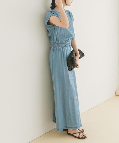 ITEMS URBANRESEARCH(アイテムズ アーバンリサーチ)の「レーヨンデニムワンピース(ワンピース・レディース・ワンウォッシュ/ブルー・FREE)」の8枚目の写真