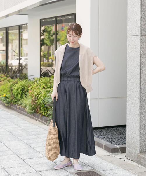 セール】レーヨンデニムワンピース（ワンピース）｜ITEMS