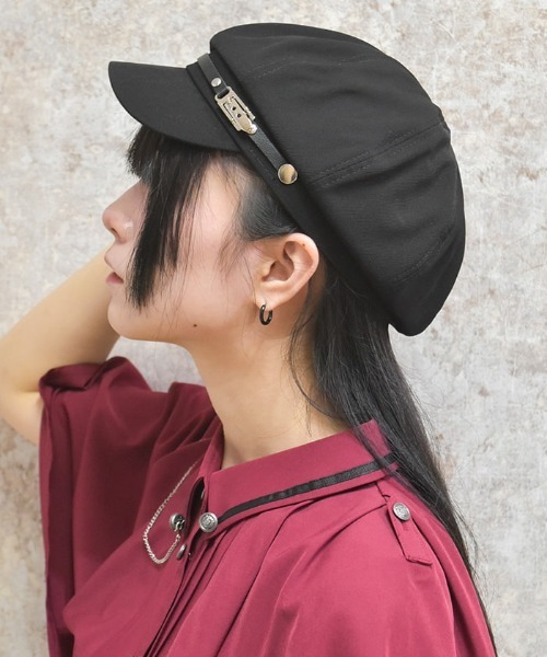 axes femme（アクシーズファム）の「ベルトラインキャスケット（キャスケット・レディース・ホワイト/ベージュ/ブラック・FREE）」の2枚目の写真