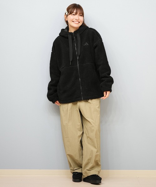 adidas（アディダス）の「adidas/アディダス モコモコ/ボアジャケット SH901（その他アウター・レディース・ブラック/ベージュ・XL/L/M/S）」の9枚目の写真