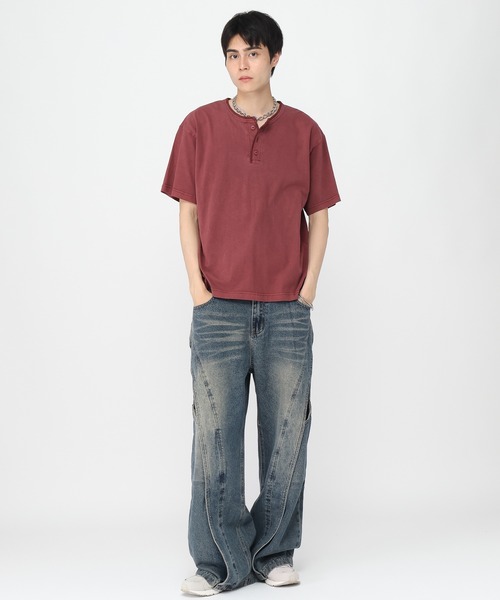 3.3 Field Trip （3.3フィールドトリップ）の「3.3 Field Trip／ウォッシュワイドデニム（デニムパンツ・メンズ・ブルー・MEDIUM/LARGE）」の3枚目の写真