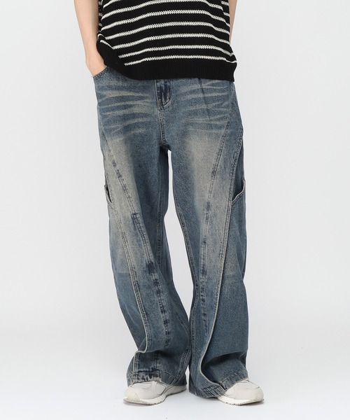 3.3 Field Trip （3.3フィールドトリップ）の「3.3 Field Trip／ウォッシュワイドデニム（デニムパンツ・メンズ・ブルー・MEDIUM/LARGE）」の7枚目の写真