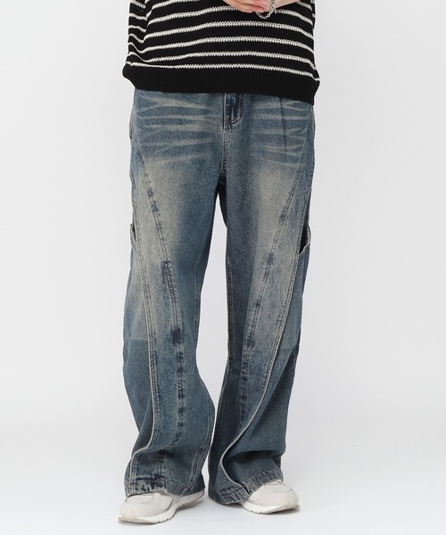 3.3 Field Trip （3.3フィールドトリップ）の「3.3 Field Trip／ウォッシュワイドデニム（デニムパンツ・メンズ・ブルー・MEDIUM/LARGE）」の8枚目の写真