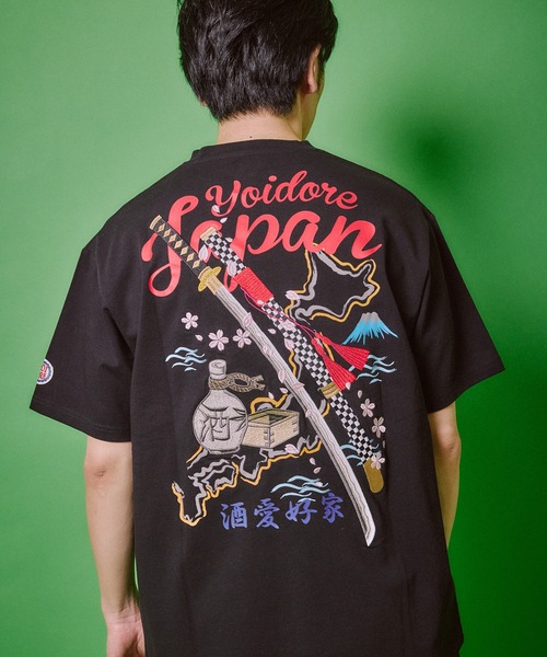 セール】【YOIDORE/酔いどれ】酒と刀 半袖Tシャツ（Tシャツ/カットソー