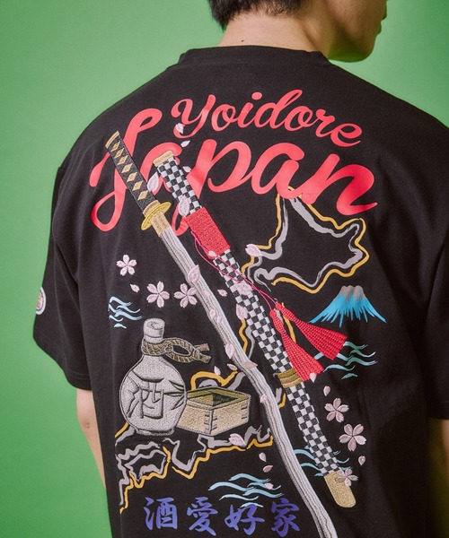 セール】【YOIDORE/酔いどれ】酒と刀 半袖Tシャツ（Tシャツ/カットソー