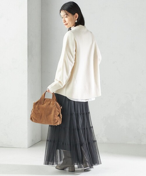 SHIPS（シップス）の「〈手洗い可能〉チュール プリーツ ティアード スカート（スカート・レディース・ブラック/ワイン・ONE SIZE）」の16枚目の写真