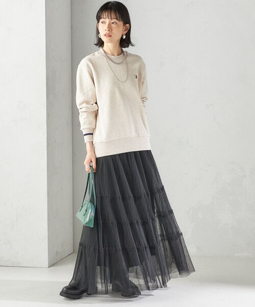 SHIPS（シップス）の「〈手洗い可能〉チュール プリーツ ティアード スカート（スカート・レディース・ブラック/ワイン・ONE SIZE）」の22枚目の写真