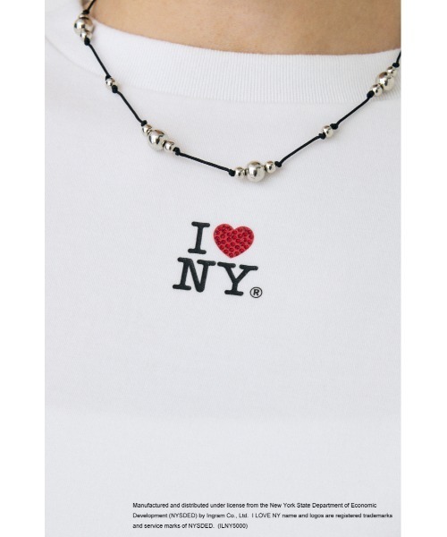 MOUSSY(マウジー)の「I LOVE NY RHINESTONE Tシャツ(Tシャツ/カットソー・レディース・ホワイト/ブラック・FREE)」の18枚目の写真