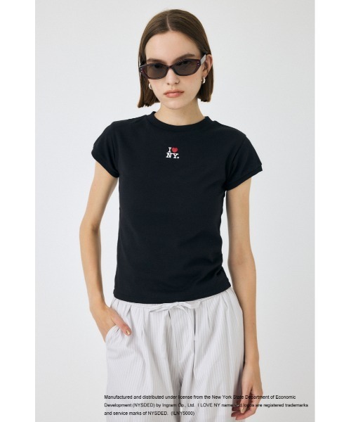 MOUSSY(マウジー)の「I LOVE NY RHINESTONE Tシャツ(Tシャツ/カットソー・レディース・ホワイト/ブラック・FREE)」の14枚目の写真