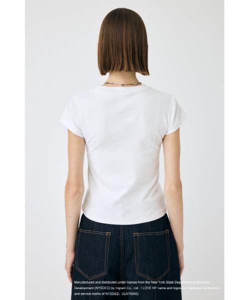 MOUSSY(マウジー)の「I LOVE NY RHINESTONE Tシャツ(Tシャツ/カットソー・レディース・ホワイト/ブラック・FREE)」の5枚目の写真