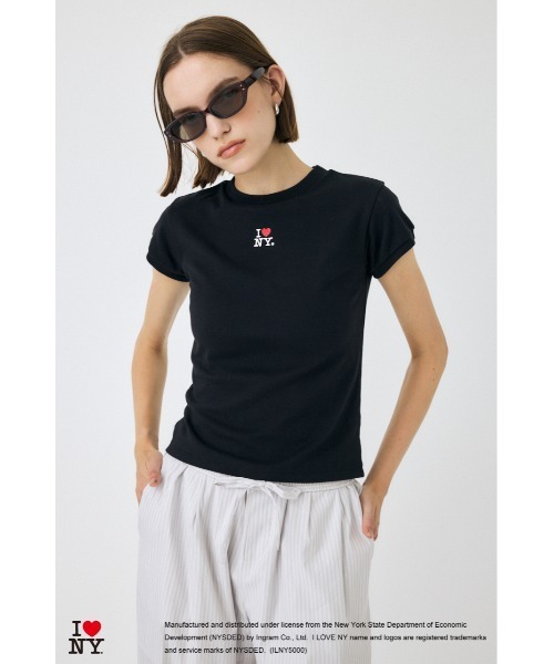 MOUSSY(マウジー)の「I LOVE NY RHINESTONE Tシャツ(Tシャツ/カットソー・レディース・ホワイト/ブラック・FREE)」の12枚目の写真