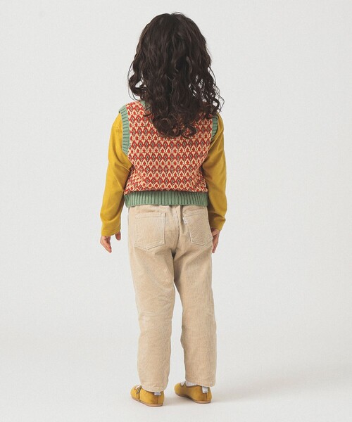 B:MING by BEAMS（ビーミングバイビームス）の「柄編みニット ベスト 2025FW（90～140cm）（ベスト・キッズ・レッド/ネイビー・L(130-140)/M(110-120)/S(90-100)）」の9枚目の写真