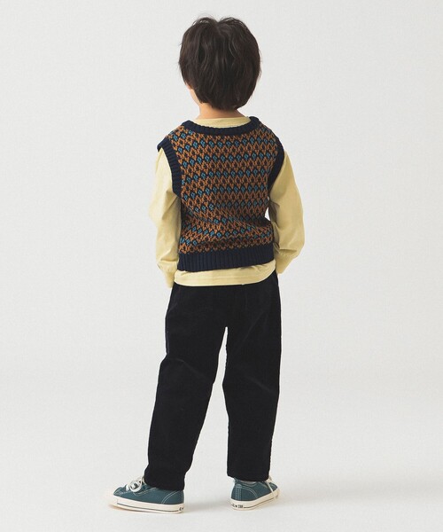 B:MING by BEAMS（ビーミングバイビームス）の「柄編みニット ベスト 2025FW（90～140cm）（ベスト・キッズ・レッド/ネイビー・L(130-140)/M(110-120)/S(90-100)）」の12枚目の写真