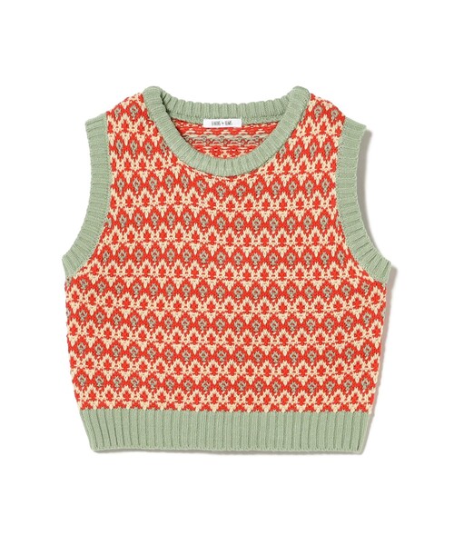 B:MING by BEAMS（ビーミングバイビームス）の「柄編みニット ベスト 2025FW（90～140cm）（ベスト・キッズ・レッド/ネイビー・L(130-140)/M(110-120)/S(90-100)）」の13枚目の写真