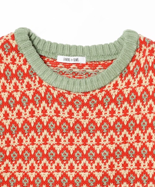 B:MING by BEAMS（ビーミングバイビームス）の「柄編みニット ベスト 2025FW（90～140cm）（ベスト・キッズ・レッド/ネイビー・L(130-140)/M(110-120)/S(90-100)）」の14枚目の写真