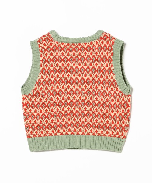 B:MING by BEAMS（ビーミングバイビームス）の「柄編みニット ベスト 2025FW（90～140cm）（ベスト・キッズ・レッド/ネイビー・L(130-140)/M(110-120)/S(90-100)）」の16枚目の写真