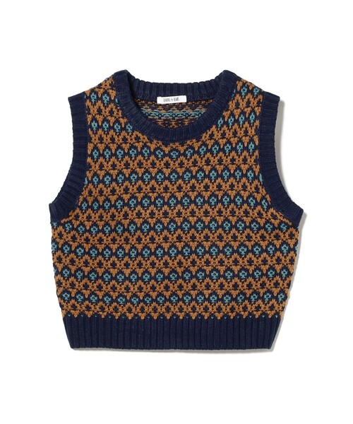 B:MING by BEAMS（ビーミングバイビームス）の「柄編みニット ベスト 2025FW（90～140cm）（ベスト・キッズ・レッド/ネイビー・L(130-140)/M(110-120)/S(90-100)）」の18枚目の写真
