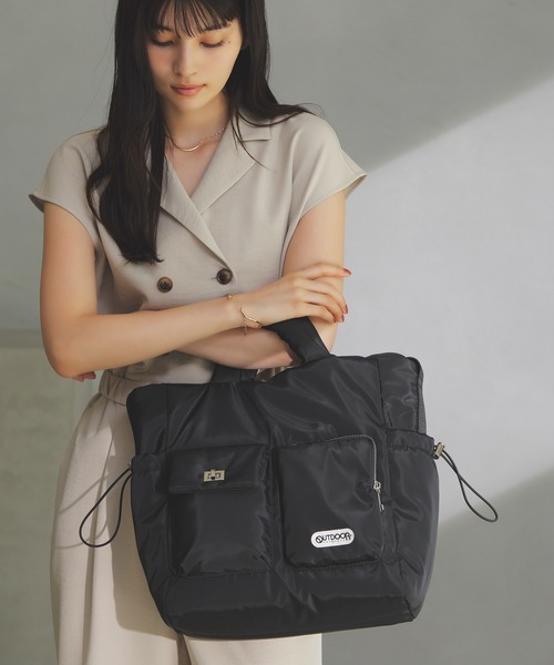 OUTDOOR PRODUCTS（アウトドアプロダクツ）の「【OUTDOOR PRODUCTS】VIS別注6ポケット2WAYトートバッグ（トートバッグ・レディース・ピンク系その他2/ブラック/ブラウン系その他3・FREE）」の2枚目の写真