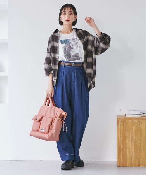 OUTDOOR PRODUCTS（アウトドアプロダクツ）の「【OUTDOOR PRODUCTS】VIS別注6ポケット2WAYトートバッグ（トートバッグ・レディース・ピンク系その他2/ブラック/ブラウン系その他3・FREE）」の9枚目の写真