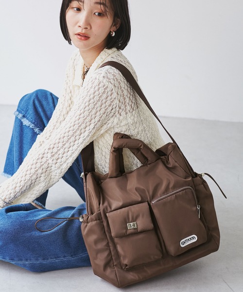 OUTDOOR PRODUCTS（アウトドアプロダクツ）の「【OUTDOOR PRODUCTS】VIS別注6ポケット2WAYトートバッグ（トートバッグ・レディース・ピンク系その他2/ブラック/ブラウン系その他3・FREE）」の13枚目の写真