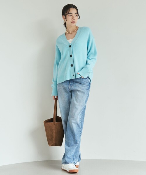 UNFILO(アンフィーロ)の「【UNFILO DENIM/新色追加】撥水ストレッチ ルーズワイドデニム(デニムパンツ・レディース・スカイブルー系1/ネイビー系/サックスブルー系1/ライトグレー系1/スカイブルー系/ホワイト系/グレー系3/ベージュ系3・ST/SMALL/X-SMALL/XX-SMALL/LT/MT/MEDIUM/LARGE)」の14枚目の写真