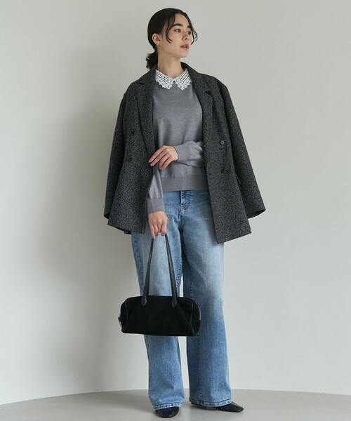 UNFILO(アンフィーロ)の「【UNFILO DENIM/新色追加】撥水ストレッチ ルーズワイドデニム(デニムパンツ・レディース・スカイブルー系1/ネイビー系/サックスブルー系1/ライトグレー系1/スカイブルー系/ホワイト系/グレー系3/ベージュ系3・ST/SMALL/X-SMALL/XX-SMALL/LT/MT/MEDIUM/LARGE)」の16枚目の写真